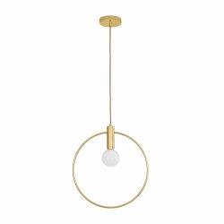 Złota lampa wisząca okrąg 40cm nowoczesna uniwersalna minimalistyczna Bella DP0001A-400R Step Into Design