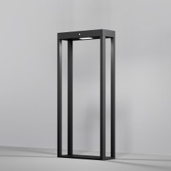 Nowoczesne oświetlenie zewnętrzne lampy stojące słupek LED grafit aluminium czujniki ruchu i oświetlenia bateria słoneczna Pir MAYTONI OSL456FL-L2GF3K