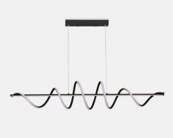 Czarna lampa wisząca LED nowoczesna minimalistyczna dekoracyjna listwa nad stół wyspę ESERO MS902-BK Zumaline