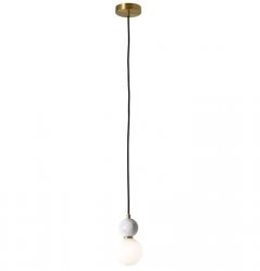 Lampa Wisząca Bilo II PL0137 Yaskr biały marmur G9