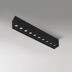 Prostokątna lampa sufitowa czarna Azzardo TETRIX 10 20W CCT BK AZ6282 nowoczesy biały plafon LED ze zmienną barwą światła 3000/4000/6000K