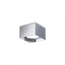 Nowoczesna Oprawa Sufitowa Chrom Kwadrat SPIKE PL1 328799 IDEAL LUX