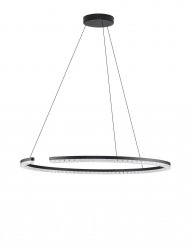 Lampa wisząca LED czarna okrąg ring nowoczesna minimalistyczna ściemnialna Luces Exclusivas 9030956