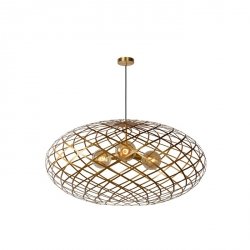 Lampa Wisząca Industrialna Złota WOLFRAM 21417/99/02 LUCIDE