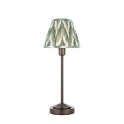 Klasyczna lampka stołowa nocna abażurowa kolorowa designerska uniwersalna Rise & Zigzag 120756 ENDON