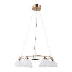 Złota lampa wisząca okrągła ring Montiel led 30W Italux PND-34374-6-HBR nad stół jadalniana