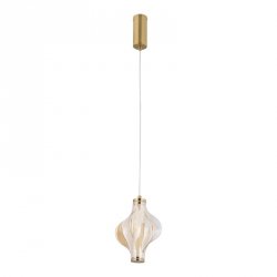 Złota lampa wisząca szklana designerska nowoczesna dekoracyjna salonowa geometryczna ELVA 18212 TK-LIGHTING