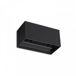Kwadratowy Czarny Kinkiet Ścienny Ogrodowy LED ATOM 328676 IDEAL LUX