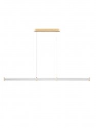 Złota minimalistyczna listwa szklana salonowa lampa wisząca LED 21W 3000K