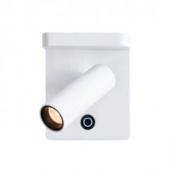 Nowoczesny Biały Kinkiet Ścienny Z Włącznikiem LOFER W0373 MAXLIGHT