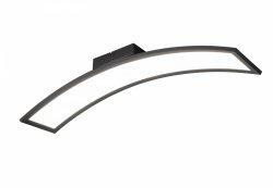 Nowoczesny plafon lampa sufitowa LED czarna metalowa designerska minimalistyczna prostokątna zagięta SIGMA R64861132 Rl