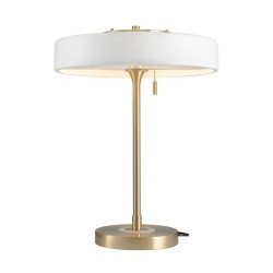 Biała lampka stołowa nocna okrągła szklana minimalistyczna klasyczna nowoczesna uniwersalna ARTDECO MT8872 white Step Into Design