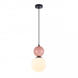 Lampa wisząca Italux Mastal PND-36603-1M-BK-PK Czarno Różowa
