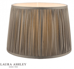 Klosz Abażur 25cm LAURA ASHLEY Hemsley Pleated Silk Grey DAR LIGHTING LA3713802-Q (Abażur- Bez Podstawy)