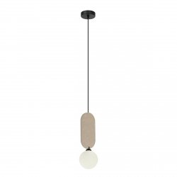Nowoczesna beżowa lampa wisząca kula Lorenzo Italux PND-59815-1-BG