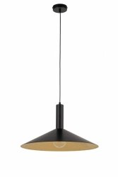 Lampa wisząca zwis pojedynczy talerz Capri S Sigma 41010 Czarny/złoty nad stół nad wyspę