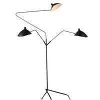 Lampa podłogowa stojąca 3 klosze czarna designerska klasyczna minimalistyczna do salonu sypialni CRANE F8703 Step Into Design