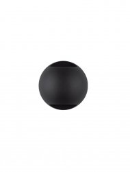 Kinkiet zewnętrzny LED czarny okrągły wypukły minimalistyczny nowoczesny IP65 DONVELA LE75305 Luces Exclusivas