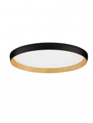 Okrągły Plafon Sufitowy Czarno Złoty Luces Exclusivas VINAMAR LE44889