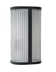 Stylowy nowoczesny designerski kinkiet LED czarny do łazienki IP44 szklany ryflowany klosz PANDORA WALL CCT AZ6573 Azzardo 