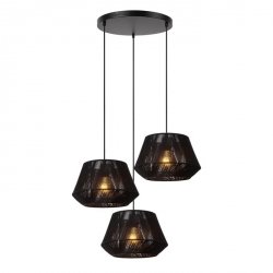 Czarna Lampa Wisząca Boho Bawełniana JESSICA 10421/13/30 LUCIDE