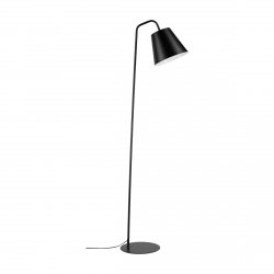 Czarna lampa podłogowa stojąca metalowa klasyczna minimalistyczna uniwersalna ZEN MF1232 black Step Into Design