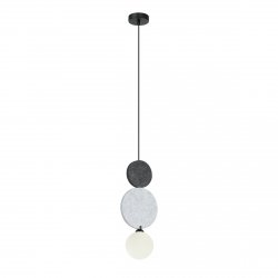 Nowoczesna lampa wisząca kula Andrea Italux PND-59779B-1M-MLTI czarny/szary/czerwony