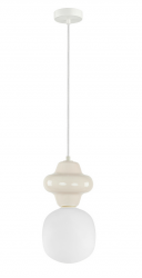 Kremowa ceramiczna lampa wisząca LATERA Italux PND-94331-1S-GRN