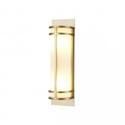 Nowoczesny kinkiet Fusion Feiss FE-FUSION2-PNBR Naturalny mosiądz w stylu Art Deco