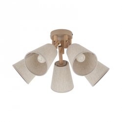 Nowoczesny plafon oprawa sufitowa brązowa abażurowa drewniana boho minimalistyczna klasyczna VAIO 11606 TK-Lighting