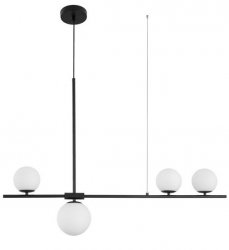 CZARNA LAMPA WISZĄCA KULE NAD STÓŁ DESIGNERSKA DO SALONU TURBO LE41801 LUCES EXCLUSIVAS