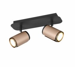 Nowoczesny plafon lampa sufitowa podwójna brązowa regulowane tuby uniwersalna minimalistyczna metalowa GILLAN 814500265 Trio