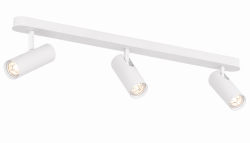 Lampa sufitowa liniowa z 3 reflektorami regulowana biała minimalistyczna uniwersalna LINCA 6368 Argon