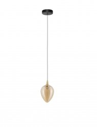 Nowoczesna lampa wisząca LED owalna złoty szklany klosz uniwersalna klasyczna minimalistyczna Luces Exclusivas
