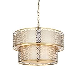 Lampa wisząca złota okrągła orientalna designerska nowoczesna salonowa CORDERO 113420 ENDON 