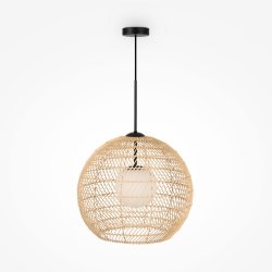 Lampa wisząca designerska rustykalna metalowa jasny brąz nad stół do jadalni do salonu ozdobna Cane MAYTONI MOD204PL-01BG