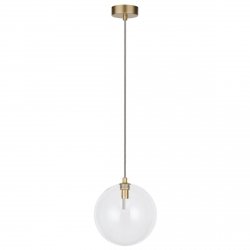 Złota molekularna lampa wisząca transparentny szklany klosz 18cm BUBBLES 1 AZ5954 + AZ5958 Azzardo 