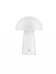 Lampka stołowa nocna LED biała grzybek designerska nowoczesna ściemnialna CASTORO LE45585 Luces Exclusivas