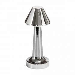 Srebrna lampka stołowa nocna LED dekoracyjna minimalistyczna uniwersalna art deco ściemnialna TAVOLO ST-8127T/B SILVER Step Into Design