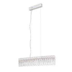 Kryształowa chromowana lampa wisząca żyrandol Nosta Italux PND-34364-1-CH-CL glamour salonowa 
