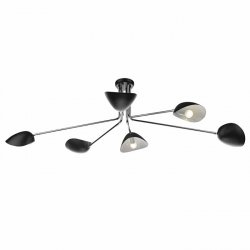 Czarna Lampa Wisząca Loft KRUG KRU6422 DAR LIGHTING