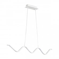 Lampa wisząca LED metalowa biała falowana elegancka klasyczna minimalistyczna geometryczna ZIGZAG ST-MD240602 WHITE Step Into Design