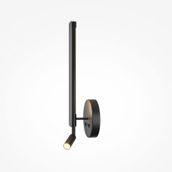 Minimalistyczny czarny kinkiet ścienny LED Combo Maytoni MOD214WL-L8B3K1
