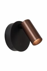 Nowoczesny kinkiet ścienny LED brązowa regulowana tuba uniwersalna minimalistyczna aluminiowa ściemnialna TONI 29933/02/96 Lucide