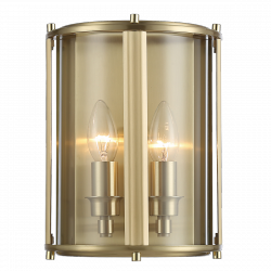 Klasyczny złoty Kinkiet szklany NEW YORK W02194BR Cosmo Light kinkiet świacznikowy do salonu 