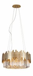 LAMPA WISZĄCA GLAMOUR ZŁOTY ŻYRANDOL KRYSZTAŁOWY MAXLIGHT TREND P0368