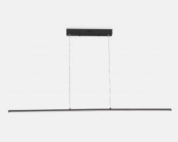 Czarna lampa wisząca LED nowoczesna minimalistyczna listwa nad stół wyspę ESERO MS903-BK Zumaline