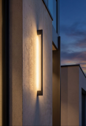 Zewnętrzny ciemno szary kinkiet ścienny regulowana listwa LED nowoczesny minimalistyczny uniwersalny IP54 Azzardo GUSTO 120 AZ6838 12W 3000K 