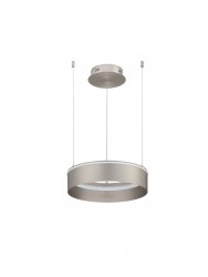 Lampa wisząca LED srebrna okrągła ring 40cm nowoczesna minimalistyczna ściemnialna Luces Exclusivas