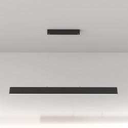 Minimalistyczna nowoczesna lampa wisząca LED listwa metalowa czarna regulacja wysokości Step MAYTONI P010PL-L30B4K